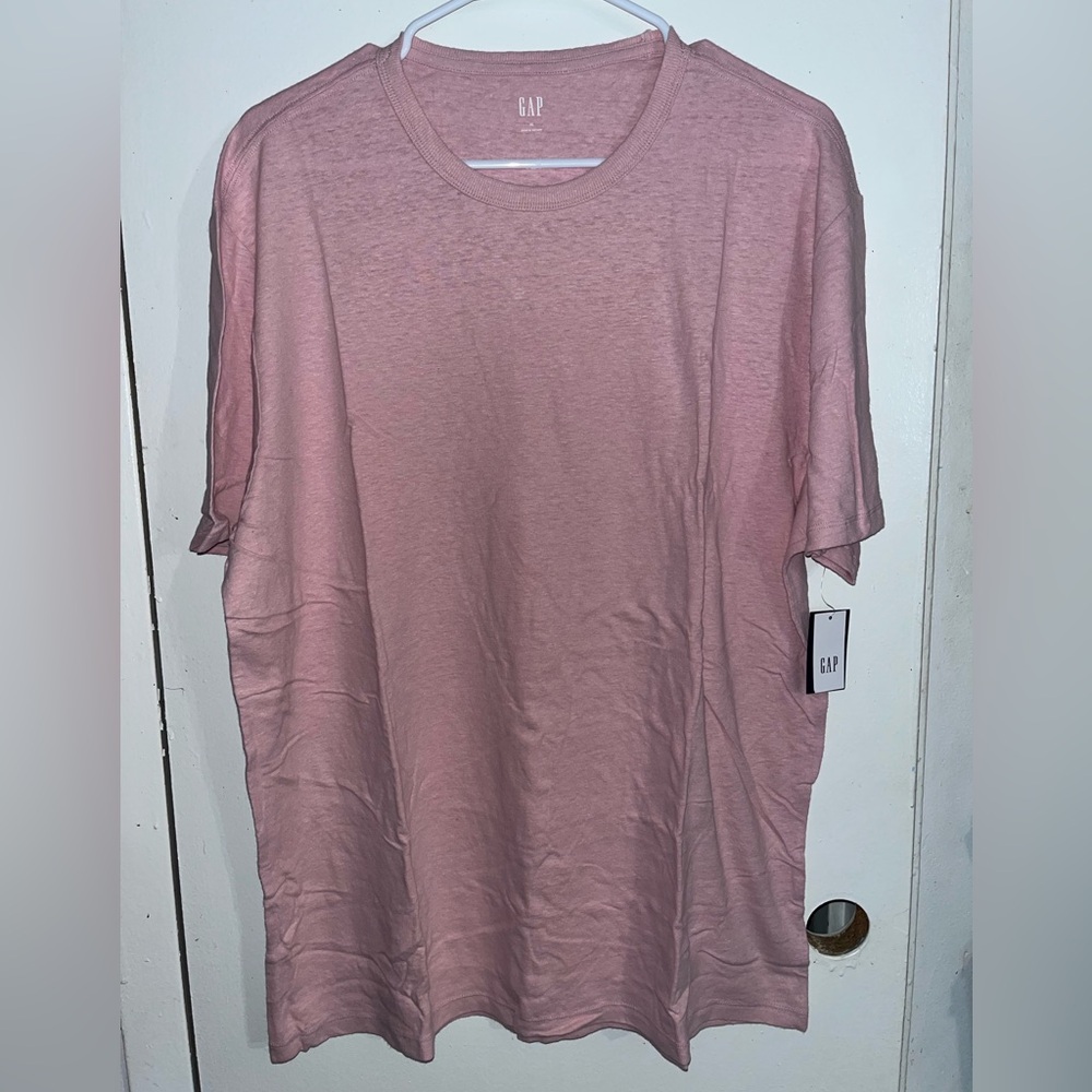 Gap Linen Short Sleeve Pur Pink Shirt XL Made In Vietnam